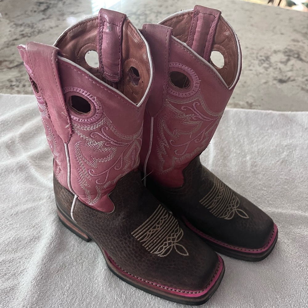 Soto Girls Two Tone Cowgirl Boots